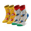 Happy Socks Sada 2 párů dětských vysokých ponožek Happy Socks KBNC02-2200 Barevná