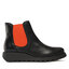 Fly London Ghete Jodhpur Fly London Salvfly P143195083 Black (Orange Elastic) 083
