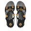 Tory Burch Sandale Tory Burch Capri Multi Scrap Sandal 88755 Perfect Black/Perfect Black/Gold 001