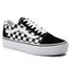 Vans Sneakers aus Stoff Vans Old Skool Platfor VN0A3B3UHRK1 (Checkerboard) Blk/Tr Wht