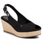 Tommy Hilfiger Espadrilles Tommy Hilfiger Iconic Elba Sling Back Wedge FW0FW04788 Black BDS