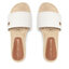 Tommy Hilfiger Espadrilles Tommy Hilfiger Th Textured Flat Sandal FW0FW06438 Ecru YBL