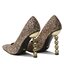Kat Maconie Pantofi cu toc subțire Kat Maconie Lydia Gold Glitter