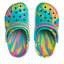 Crocs Șlapi Crocs Classic Marbied Clog K 207464 Digital Aqua/Multi
