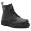 Tommy Jeans Turistická obuv Tommy Jeans Short Lace Up Leather Boot EM0EM01040 Black BDS