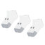Under Armour Комплект 3 чифта къси чорапи унисекс Under Armour Heatgear Lo Cut Sock 1346753-100 White