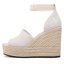 Calvin Klein Jeans Еспадрили Calvin Klein Jeans Wedge Sandal Wide Su Con YW0YW00963 Ancient White YBH