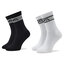 Emporio Armani Sada 2 párů pánských vysokých ponožek Emporio Armani 303122 2F396 00911 Bianco/Nero