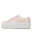 Calvin Klein Jeans Sneakersy Calvin Klein Jeans Flatform + Cupsole Satin YW0YW00917 Peach Blush 0JW
