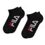 Fila Set de 2 perechi de șosete medii unisex Fila Calza Invisibile F9199 Black 200