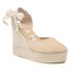 Manebi Espadrilky Manebi Soft Suede Wedge Espadrilles M 1.1 WV Champagne Beige