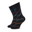 KARL LAGERFELD Set de 2 perechi de șosete lungi de damă KARL LAGERFELD Futuristic Aop 225W6005 Black/White 998