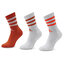 adidas Set di 3 paia di calzini lunghi unisex adidas 3-Stripes IC1324 White/Preloved Red/Solar Red