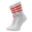 adidas Set di 3 paia di calzini lunghi unisex adidas 3-Stripes IC1324 White/Preloved Red/Solar Red