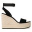 Calvin Klein Jeans Еспадрили Calvin Klein Jeans Wedge Sandal Su Con YW0YW01026 Black BDS