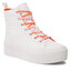 Calvin Klein Jeans Сникърси Calvin Klein Jeans Flatform+ Cupsole Mid Softny YW0YW00918 White/Firecracker 0LC