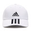 adidas Καπέλο Jockey adidas Baseball 3-Stripes Twill Cap FQ5411 White/Black/Black