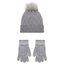 Pieces Sapka és kesztyű szett Pieces Carine 17130999 Medium Grey Melange
