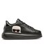KARL LAGERFELD Сникърси KARL LAGERFELD KL62530W Black Lthr/Mono