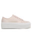 Calvin Klein Jeans Sneakersy Calvin Klein Jeans Flatform + Cupsole Satin YW0YW00917 Peach Blush 0JW