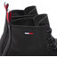 Tommy Jeans Turistická obuv Tommy Jeans Short Lace Up Leather Boot EM0EM01040 Black BDS
