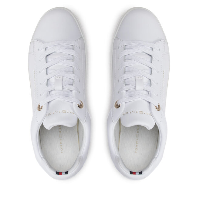 Tommy Hilfiger Sneakers Tommy Hilfiger Feminine Elevated Sneaker FW0FW06511 White/Gold 0K6