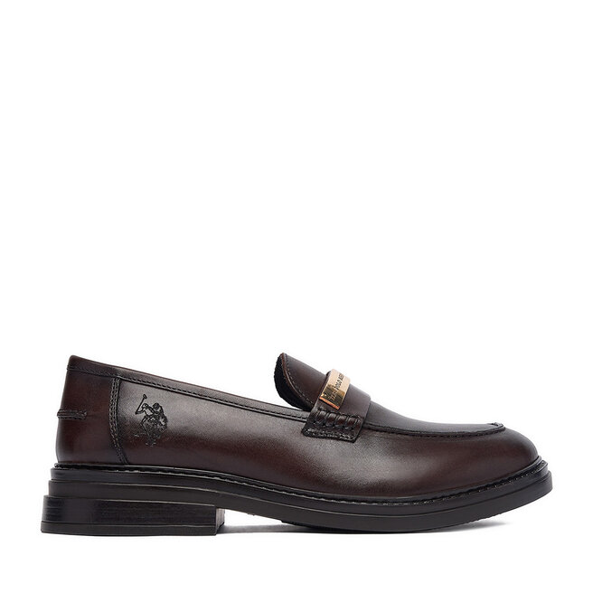 Loafersy U.S. Polo Assn. EO-ALYA001W/6L1 Brązowy ciemny - kobiece