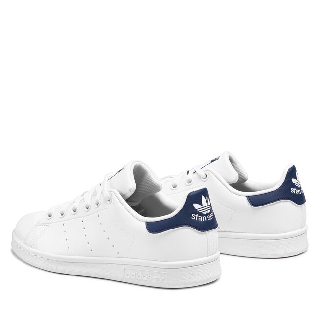 adidas Обувки adidas Stan Smith J H68621 Ftwwht/Ftwwht/Dkblue