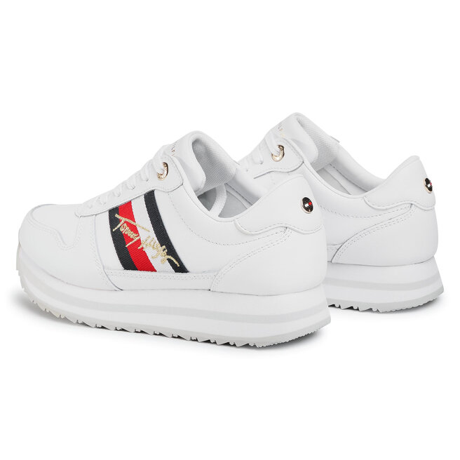 Laisvalaikio batai Tommy Hilfiger Th Signature Runner Sneaker FW0FW05218  White YBR • Www.eavalyne.lt