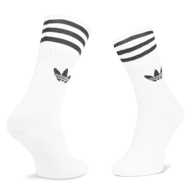 3 pares de altos unisex adidas Crew Sock S21489 White/Black • Www.zapatos.es