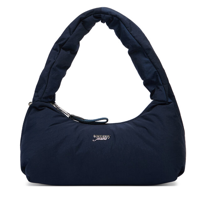 Torebka Tommy Jeans Metal Logo Padded Strap Shoulder Bag AW0AW18583 Granatowy -