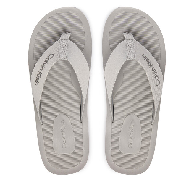 Japonki Calvin Klein Logo Webbing Strap HM0HM02106 Szary -