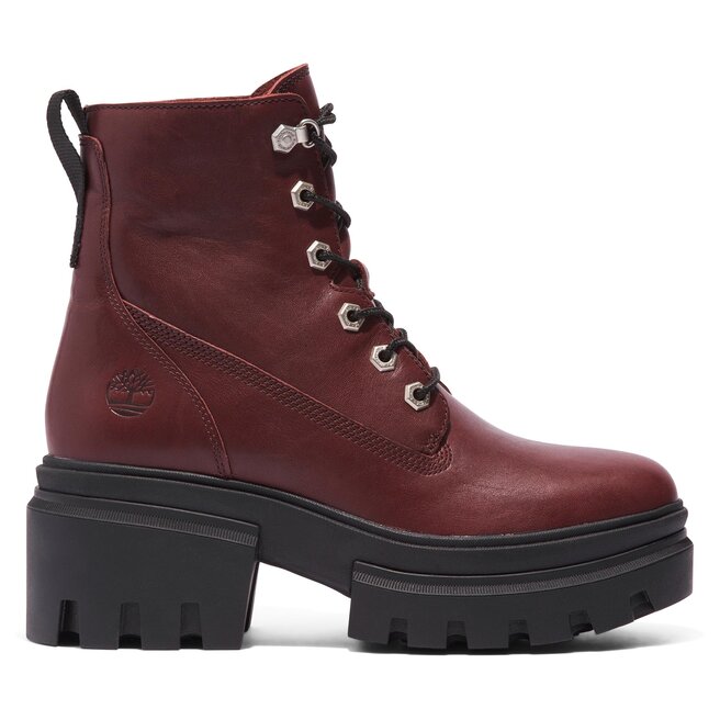 Timberland Bokacsizma Timberland Everleigh Boot 6In Laceup TB0A41U6C601 Burgundy Full Grain
