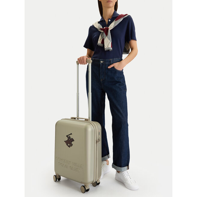 Walizka kabinowa Beverly Hills Polo Club CEO-BHPC-S-003-08-BEIGE Beżowy -