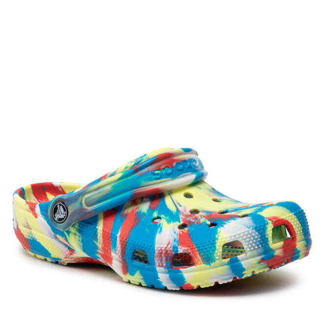 Crocs Чехли Crocs Classic Marbled Clog 206867 Sulphur/Multi