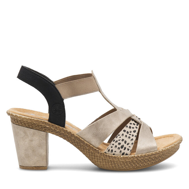 Sandały Rieker 665K3-60 Beżowy - kobiece