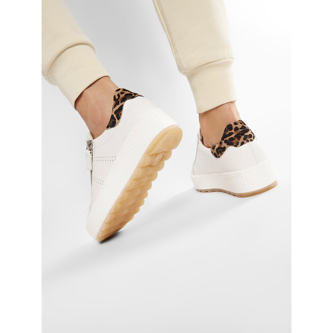 Baskets Gabor 66.518.50 Pour Femme – Cuir Blanc, Détails Métalliques, Semelle Antidérapante – Confort Et Style Urbain
