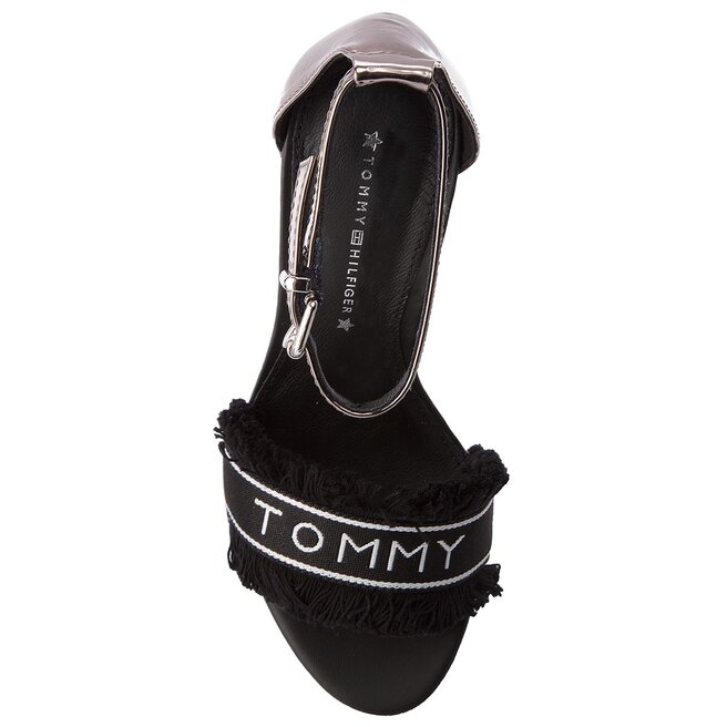 Tommy hilfiger mirror online metallic heeled sandal