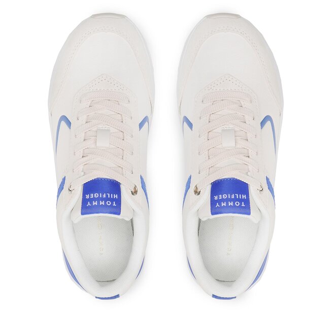 Tommy Hilfiger Sneakers Tommy Hilfiger Runner With Heel Detail FW0FW06621 Ecru YBL
