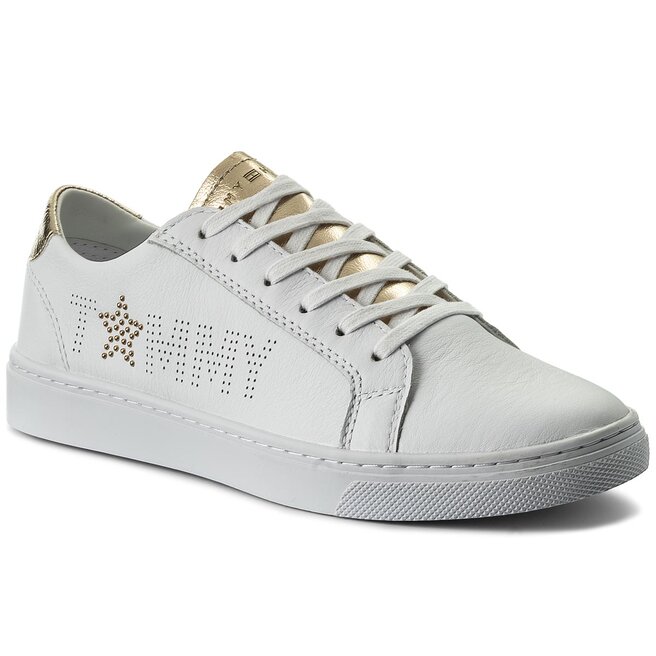 Hilfiger Tommy Star Metallic Sneaker FW0FW02349 White/Mekong 902 | chaussures.fr
