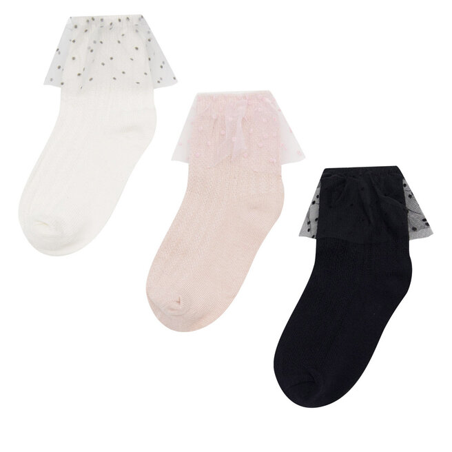 Zestaw 3 par wysokich skarpet dziecięcych Nelli Blu - (3-PACK) Kolorowy