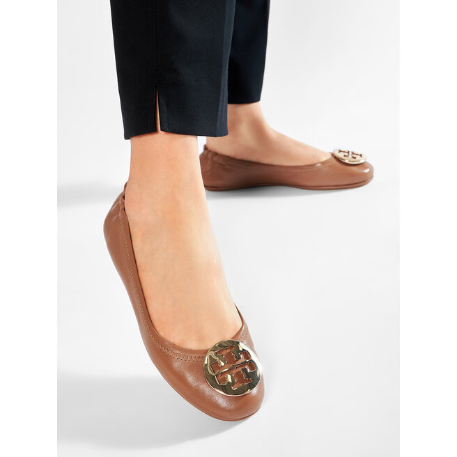 Tory burch minnie travel ballet flat royal tan on sale
