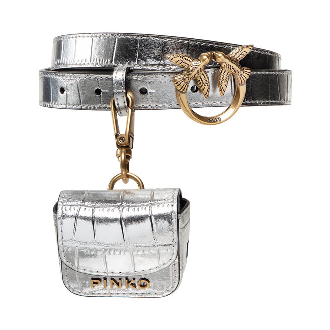 Curea de Damă Pinko Brevis H2 Belt 1H2140 A03I Argento/Antique Gold ZZFQ 1H2140 imagine noua gjx.ro