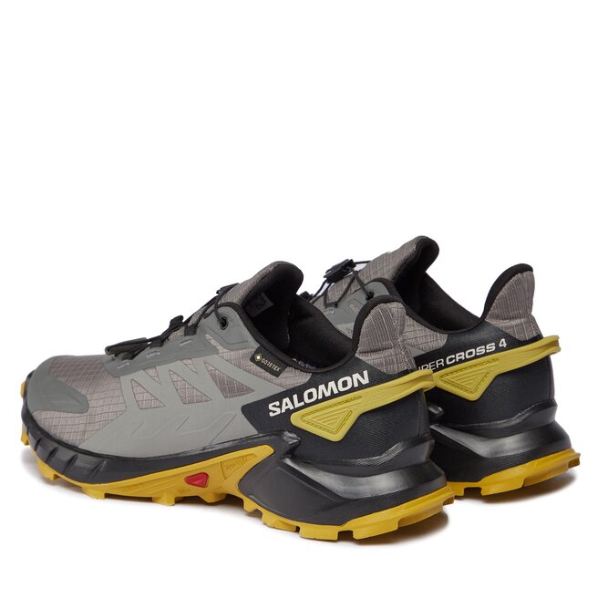 Salomon Cipő Salomon Supercross 4 GORE-TEX L47317200 Pewter/Black/Cress Green