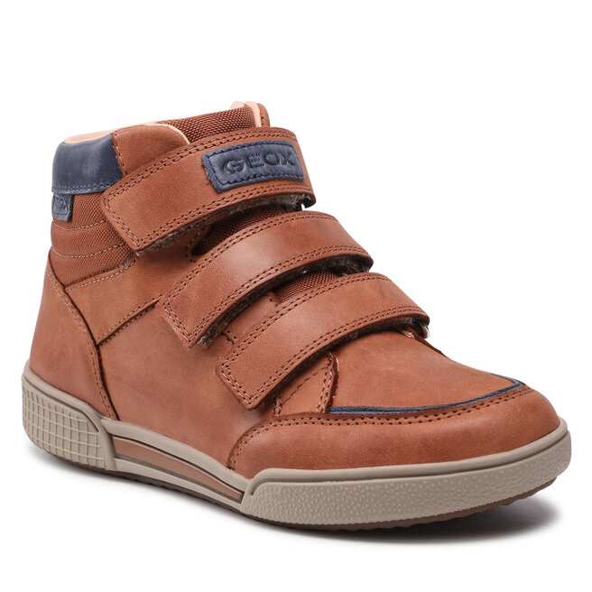 Geox Schnürschuhe Geox J Poseido B. B J16BCB 0CLFU C6176 D Cognac/Navy