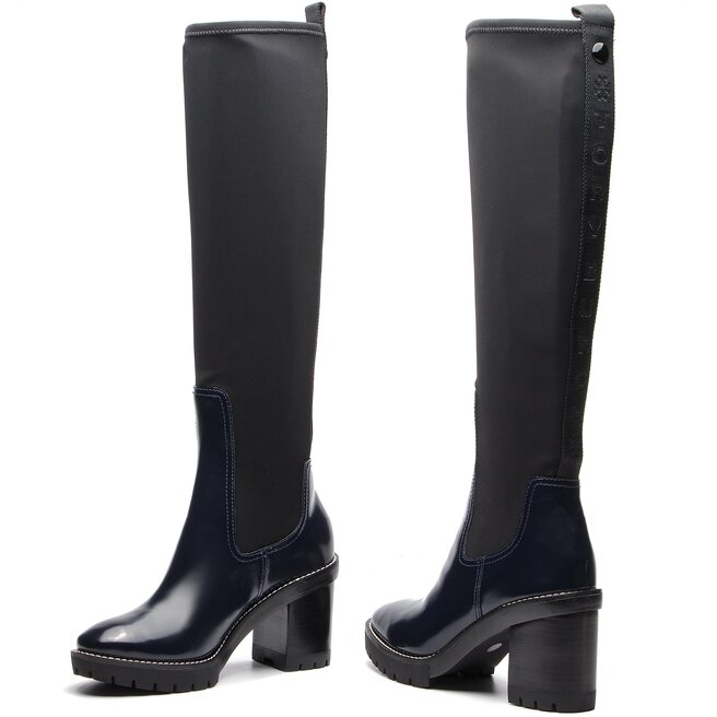 Ilgaauliai Tory Burch Preston 95mm Lug Sole Boot 49621 Petrol Blue