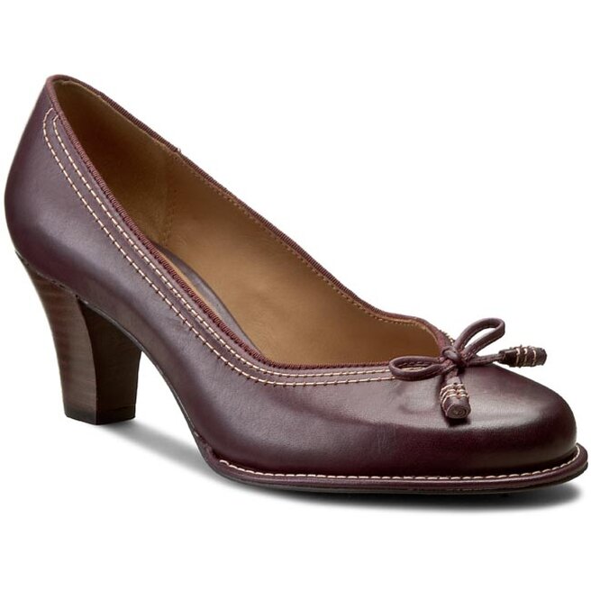 Chaussures basses Clarks Lights 261204264 Aubergine Leather chaussures.fr
