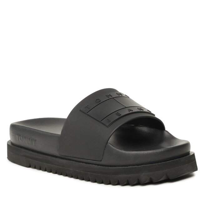 Chanclas Tommy Jeans Elev Fltfrm Pl Sld EN0EN02110 Black 0GJ