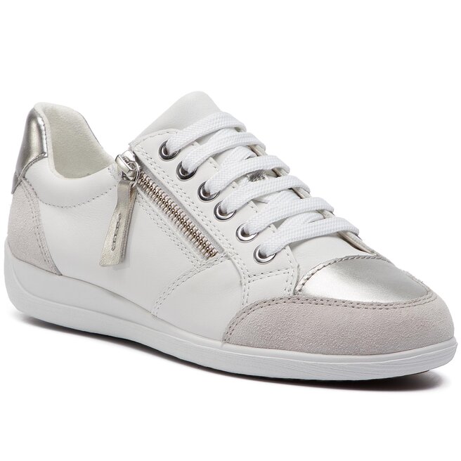 Sneakers Geox D Myria B D8468B 08522 C1001 White • Www.chaussures.fr