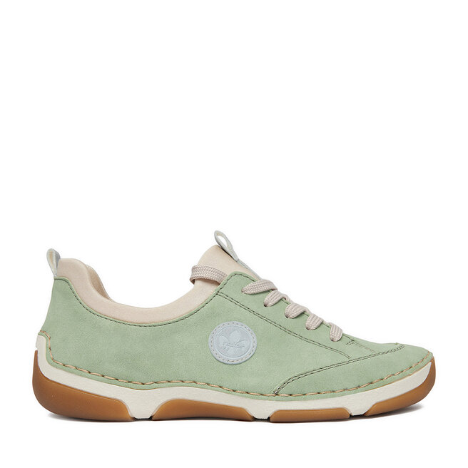 Półbuty Rieker 55950-52 Zielony - kobiece